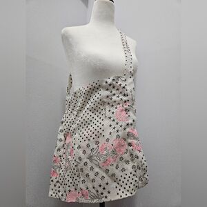 Free People Pink and Black Floral Bag